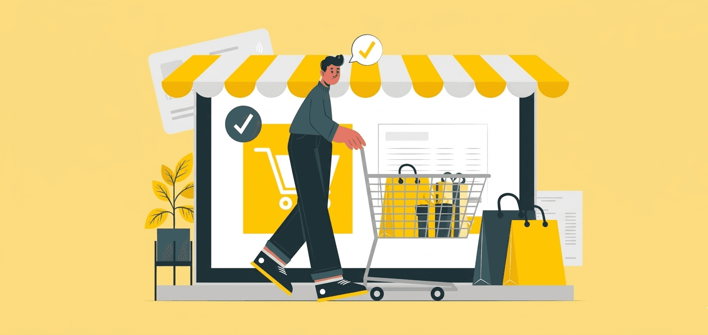 Virtual product showcase illustration